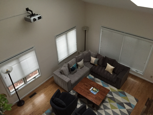 installing projector in living room